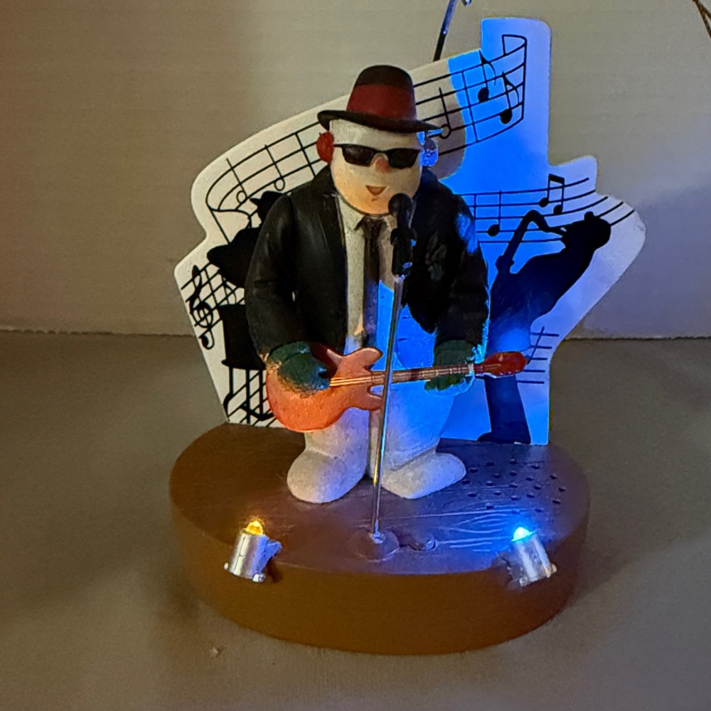 Blues Brothers Cool Musical Snowman & Guitar Christmas Eve by Santas Best Works